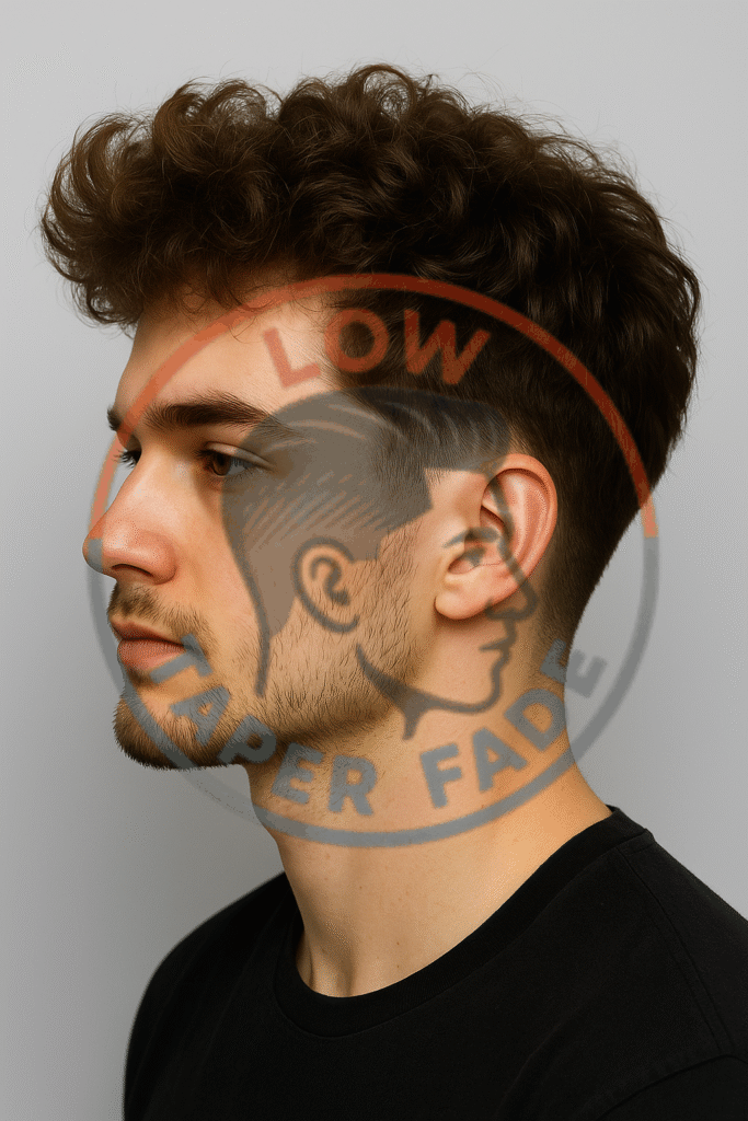 low taper fade fluffy hair