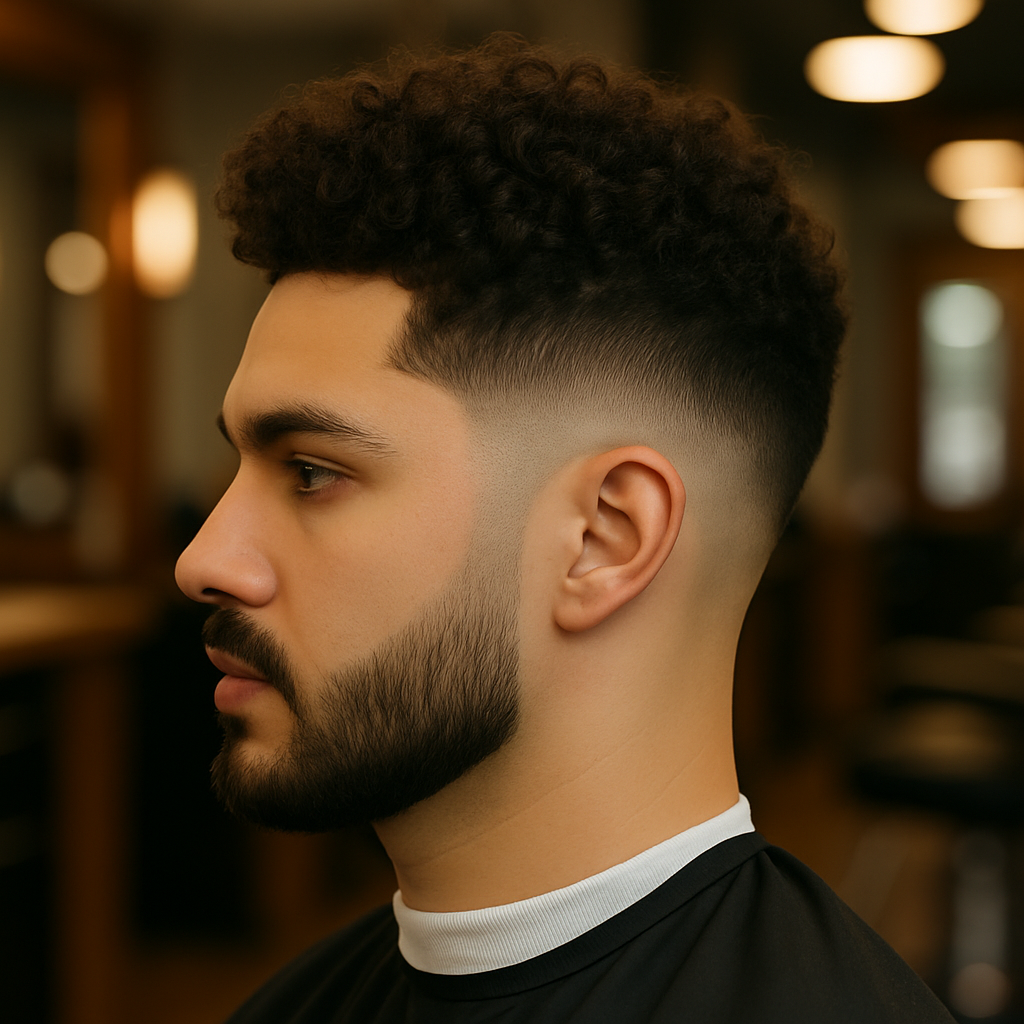 Blowout Low Taper Fade Curly Hair