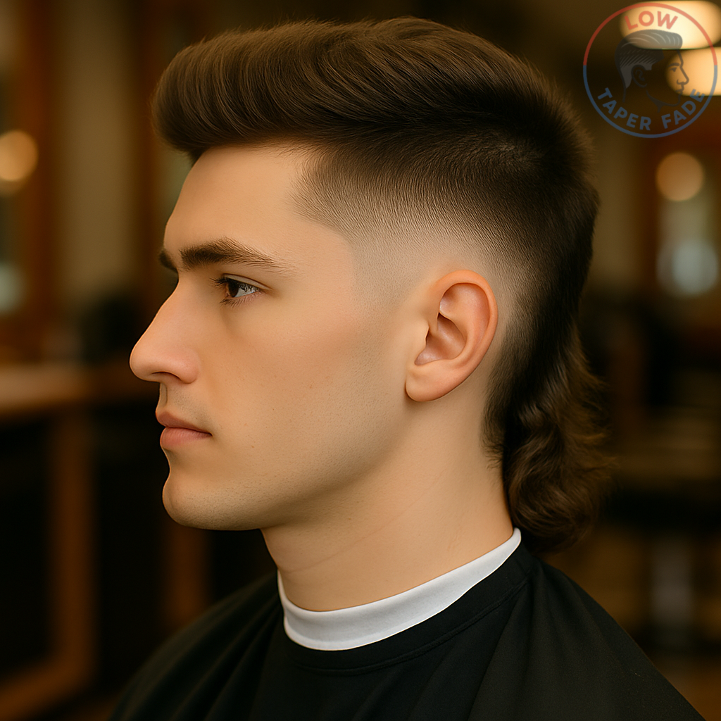 Low Taper Mullet Fade