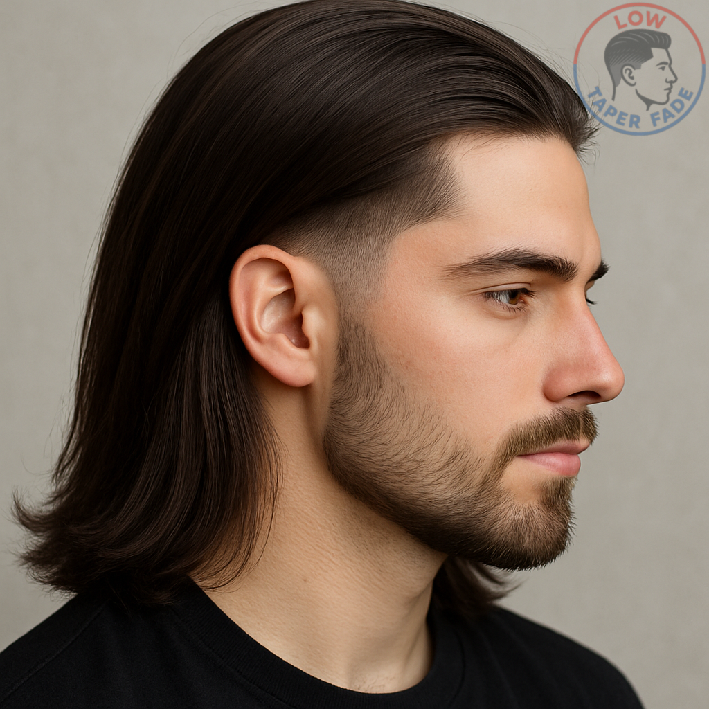 Low Taper Long Hair Fade