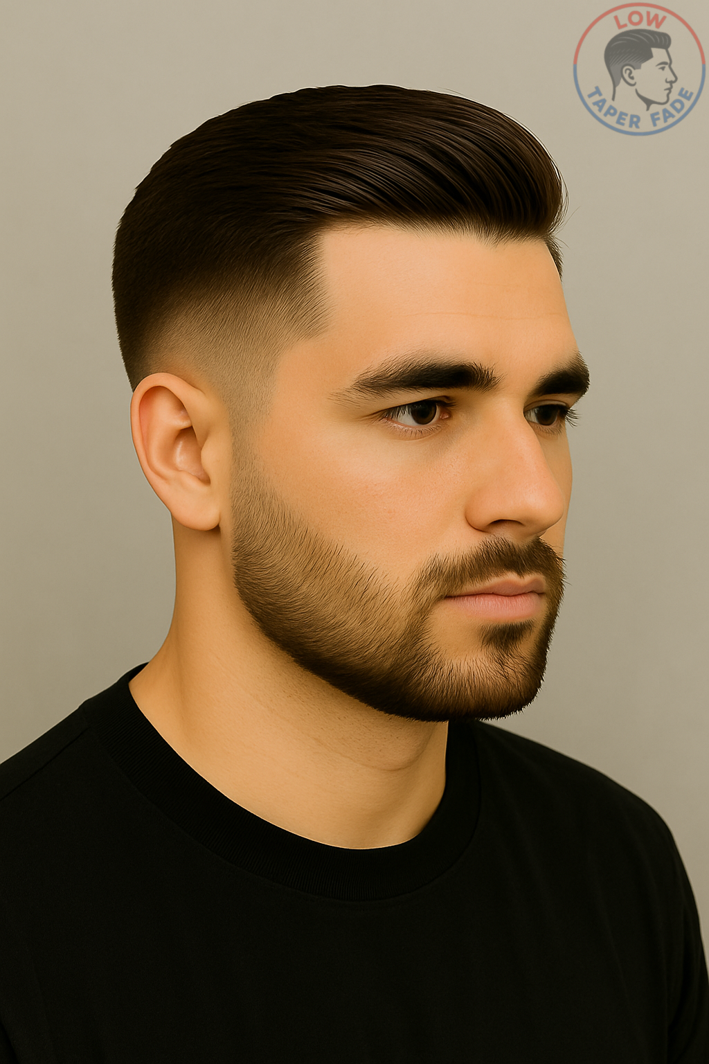 Low Taper Fade Comb Over Haircut