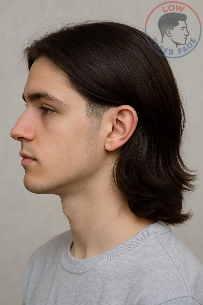 Low Taper Taper Fade for Long Hair