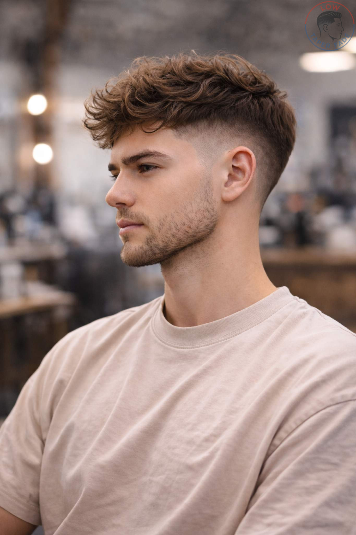 Low Taper Fade on Oval Face Shape