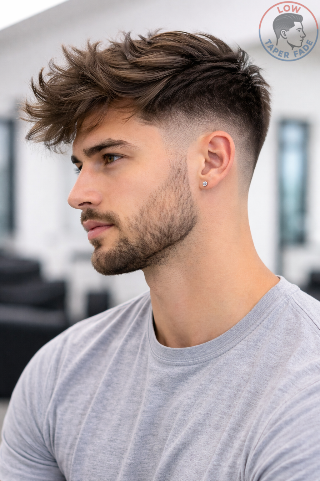 Messy Hair Low Taper Fade