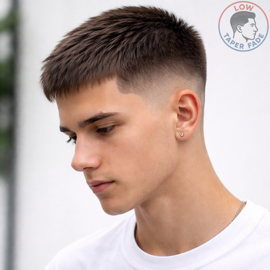 Low Taper Fade Straight Hair Short