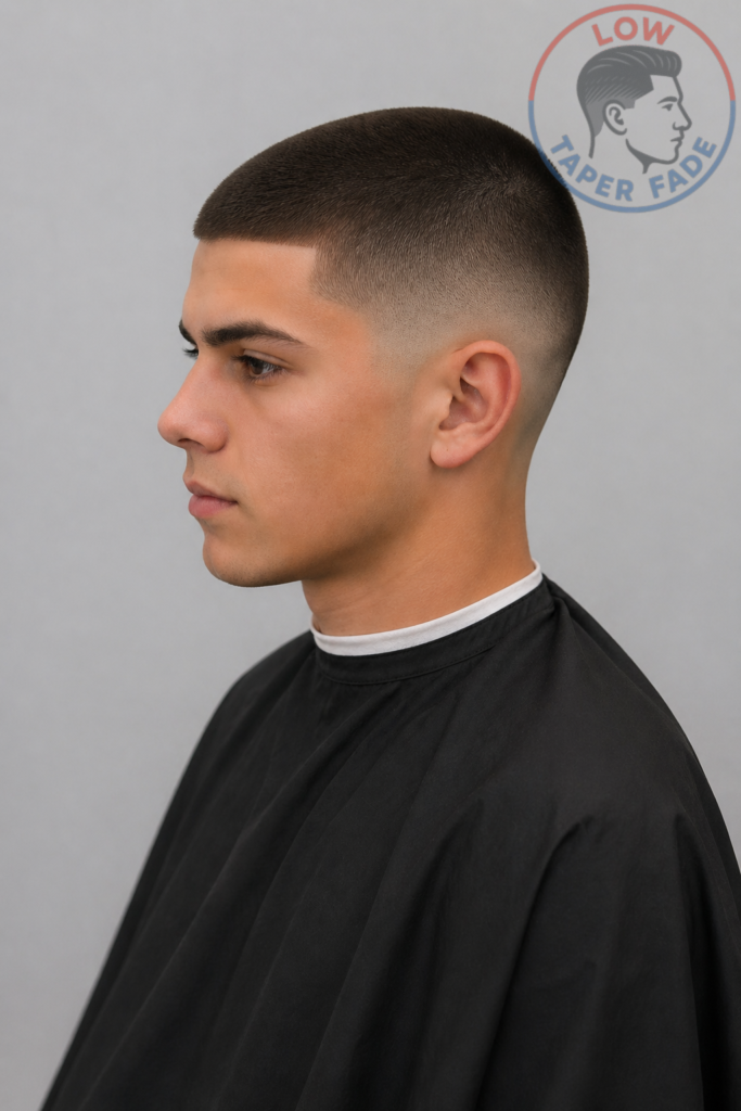 Low Taper Fade with Buzz Cut
