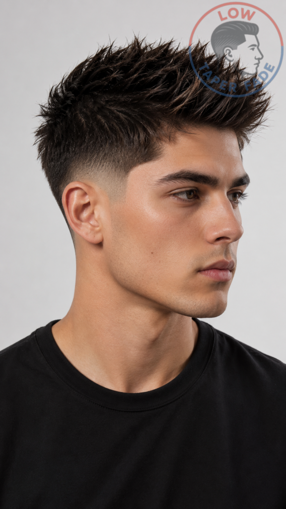 Low Taper Fade Spiky Hair