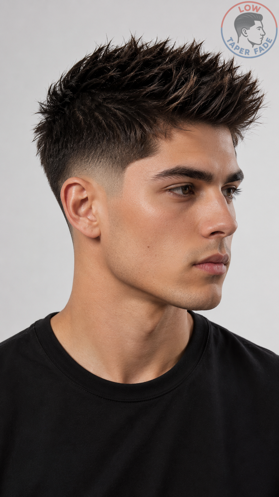Low Taper Fade Spiky Hair
